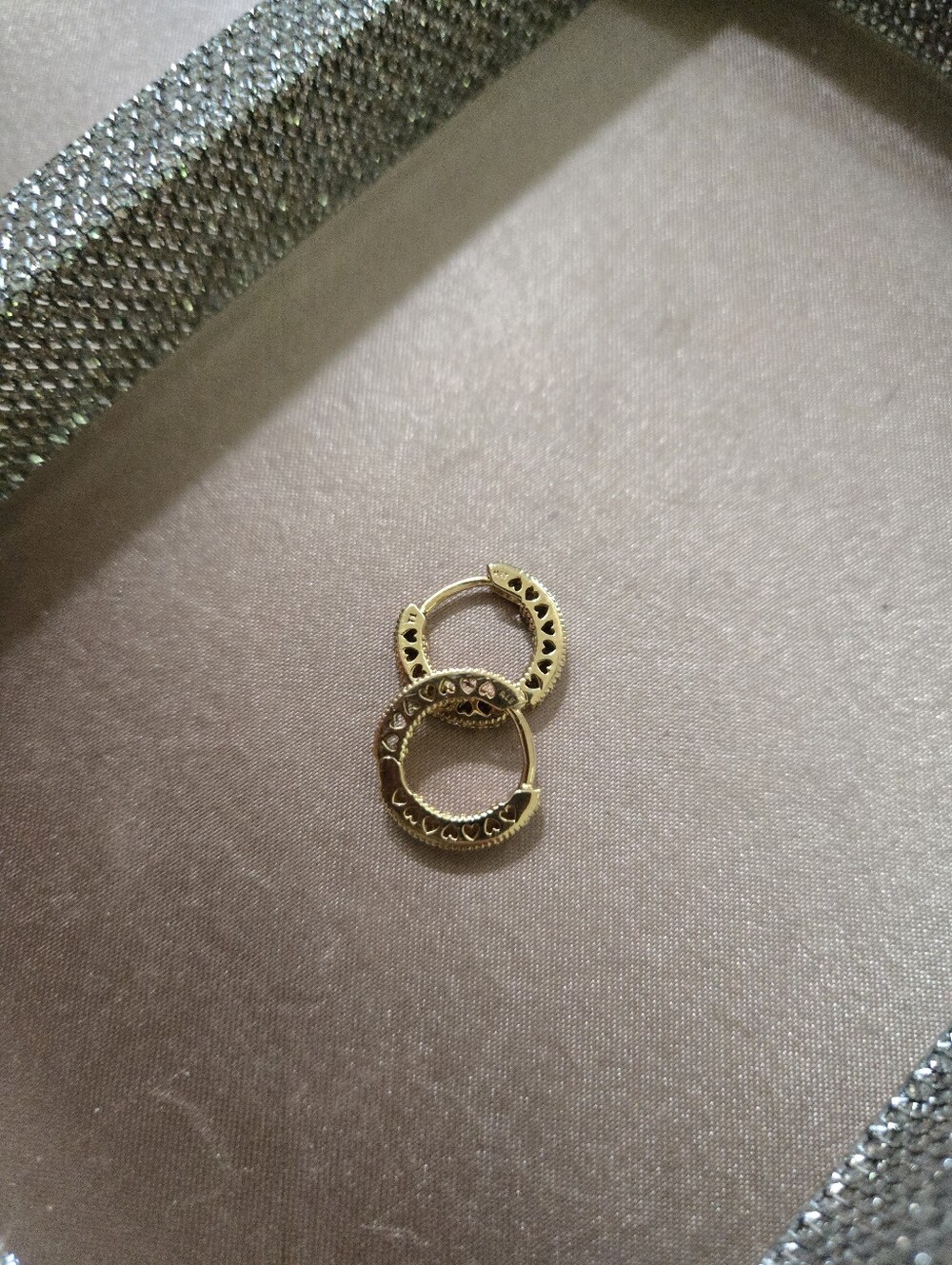 Pandora Pavé Heart Hoop Gold Plated Earrings - Picture 4 of 12